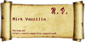 Mirk Vaszilia névjegykártya